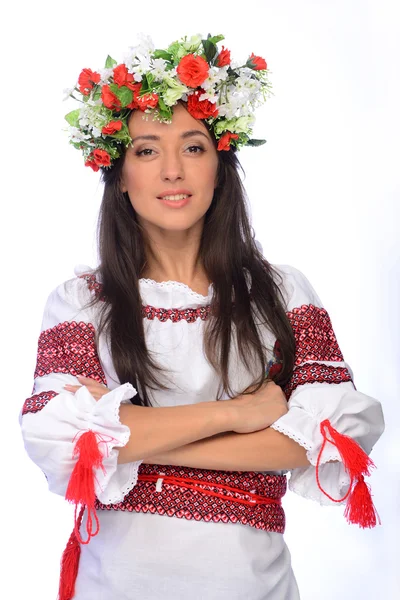 Menina em traje ucraniano — Fotografia de Stock