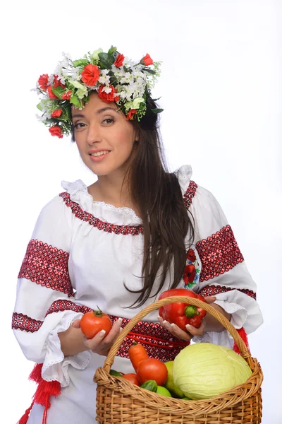 Ragazza in costume ucraino — Foto Stock