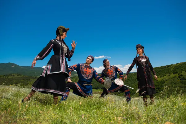 Εθνικό τραγούδι και το χορό ensemble της γεωργίας erisioni — Φωτογραφία Αρχείου