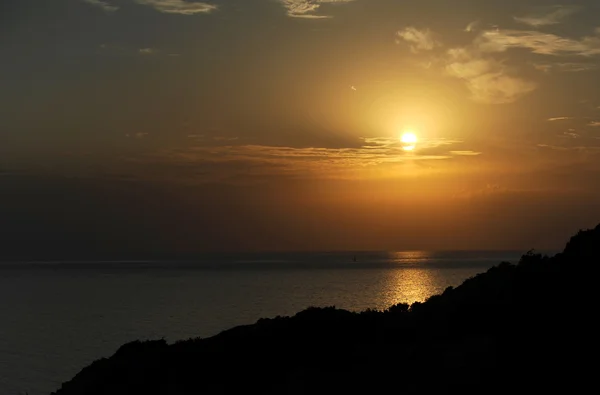Ηλιοβασίλεμα στη θάλασσα — Φωτογραφία Αρχείου