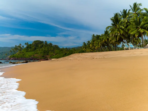 Praia com palmeiras — Fotografia de Stock