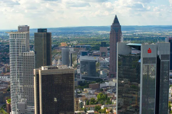 Panorama Ciudad Fráncfort Del Meno Desde Una Altura Verano — Foto de Stock