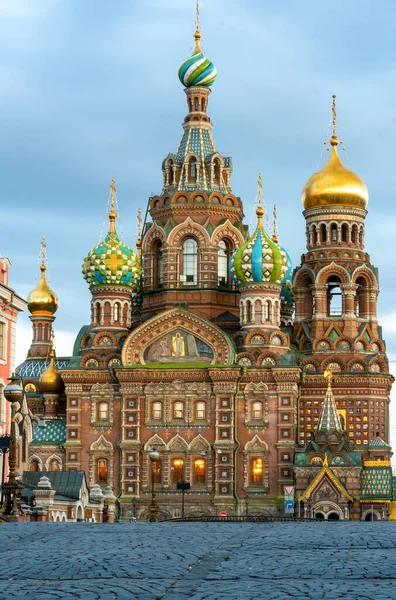 Kathedraal Van Opstanding Van Christus Het Bloed Stad Sint Petersburg — Stockfoto