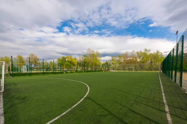 Fotbollsplan Fritidspark Staden Kiev Ukraina — Stockfoto