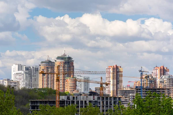 Novos Edifícios Cidade Kiev Cima Ucrânia — Fotografia de Stock