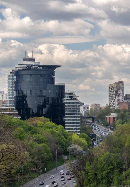 Vista Cidade Kiev Uma Altura Ucrânia — Fotografia de Stock