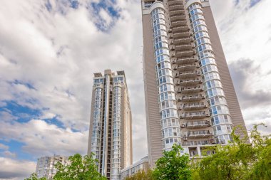 Kiev 'de Obolon' da yeni evler. Ukrayna.