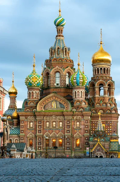 Krisztus Feltámadásának Katedrálisa Vérre Szentpéterváron Oroszország — Stock Fotó