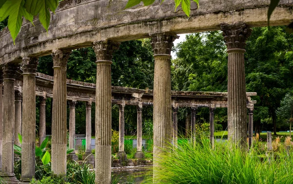 Antike Säulen Stadtpark Von Paris — Stockfoto