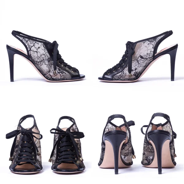 Women Shoes Mesh White Background — 图库照片