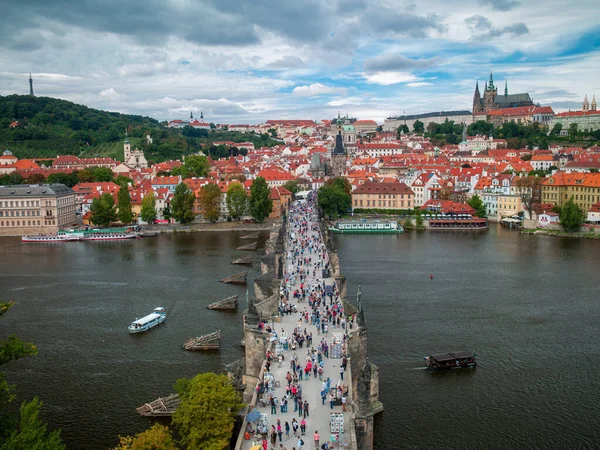 Architecture Prague Background River — Foto Stock