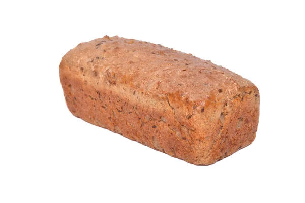 Brot Ziegelform Auf Isoliertem Weißem Hintergrund — Stockfoto