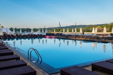 Open-air swimming pool in the city of Kiev.
