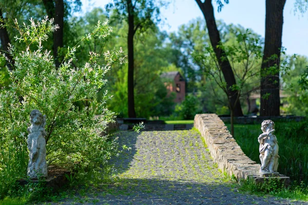 Statue Made Stone Recreation Park — Stock Photo, Image