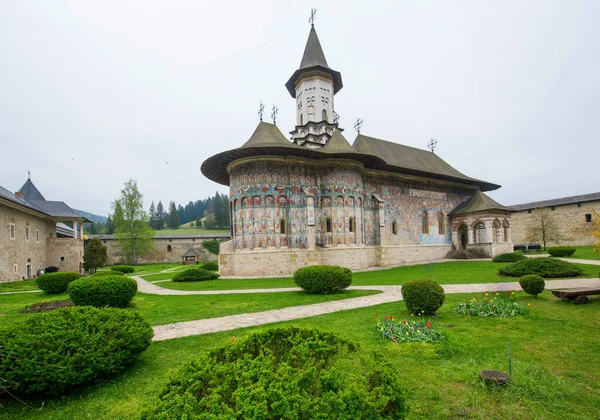 Architektura Pravoslavného Kláštera Sucevita Rumunsko — Stock fotografie