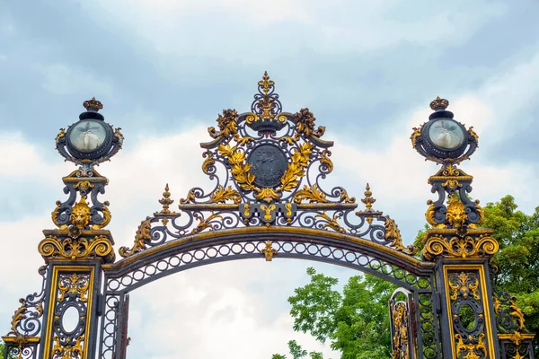 Forged Metal Gates Gilding Paris France — Stock Photo, Image