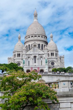 Paris 'teki Sacre Coeur Bazilikası. Fransa.