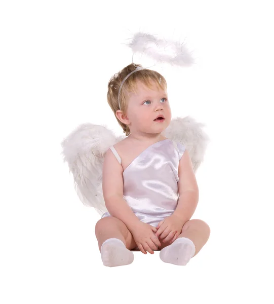 クリスマスの天使、小さな子供 — ストック写真