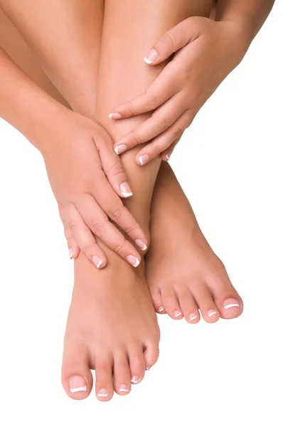 Nail care for women's hands and feet — Stock Photo, Image