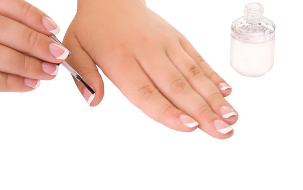 Nagelpflege für Frauenhände — Stockfoto