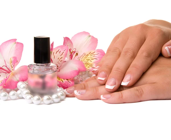 Nail care for women's hands — Stock Photo, Image