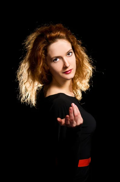 Portrait of red-haired girl — Stock Photo, Image