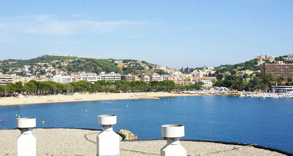 Panoramic of the beach of Sant Feliu de Guixols — Stock Photo, Image