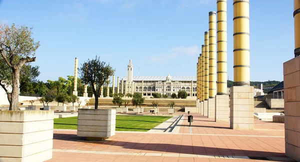 Gardens of Montjuic's Olympian ring — Stock Photo, Image