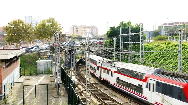 Tåg till stationen — Stockfoto