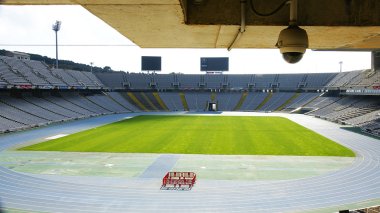 Interior of the lawn of Montjuïc's olympic stadium, Barcelona