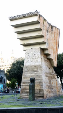 Monument to Françesc Macia in the square Catalunya of Barcelona