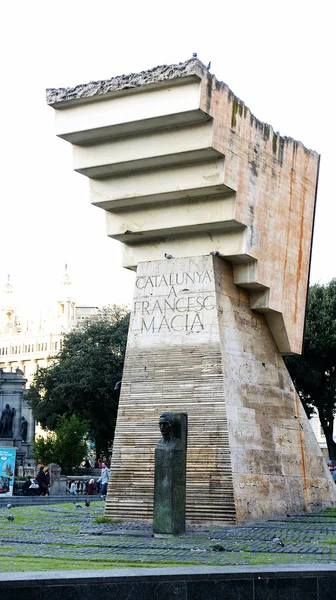 Monument to Françesc Macia in the square Catalunya of Barcelona