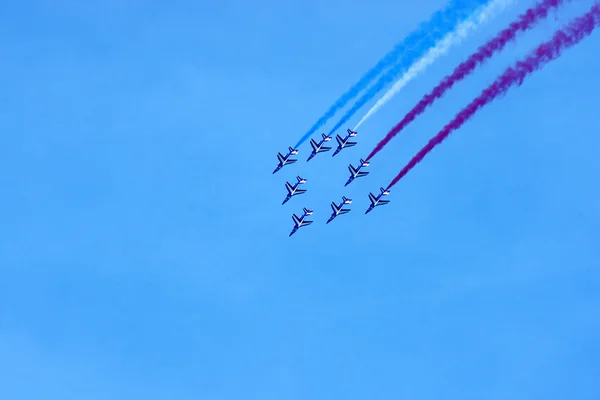 Espectáculo acrobático aviación en Barcelona —  Fotos de Stock