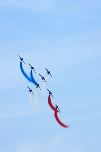 Aviation acrobatic show in Barcelona — Stock Photo, Image