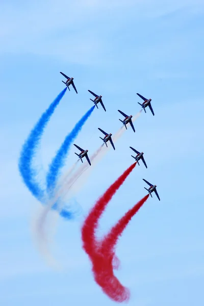 Spettacolo acrobatico di aviazione a Barcellona — Foto Stock