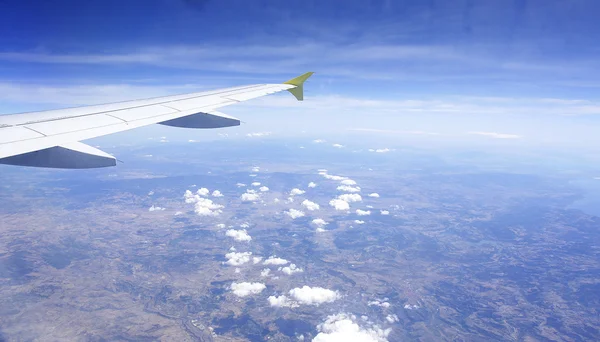 旅客機から航空写真ビュー — ストック写真