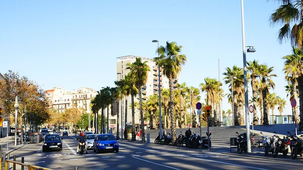 Barceloneta Barselona genel bakış — Stok fotoğraf