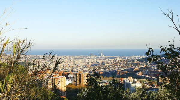 Översikt över barcelona — Stockfoto