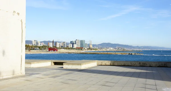 Panoramik bir Beach — Stok fotoğraf