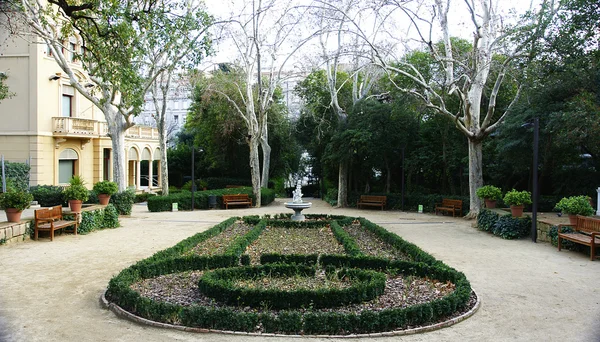 Fountain in the gardens of La Tamarita — Stock Photo, Image