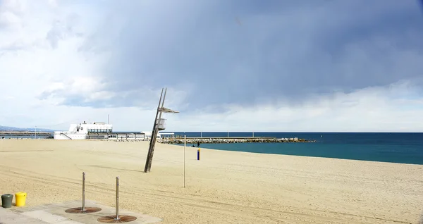 Blick auf den Strand von mar bella — Stockfoto