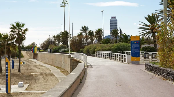 Görünümü ile şehir içinde belgili tanımlık geçmiş mar bella Beach — Stok fotoğraf