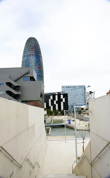 Museum of Design and Torre Agbar — Stock Photo, Image