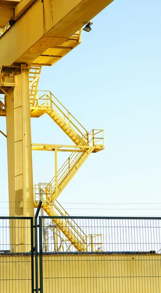 Stairs of a gantry crane — Stock Photo, Image