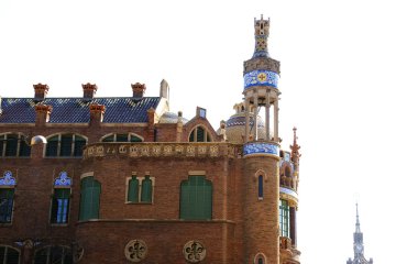 Katalan modernist binaların sant Pau Hastanesi kompleks