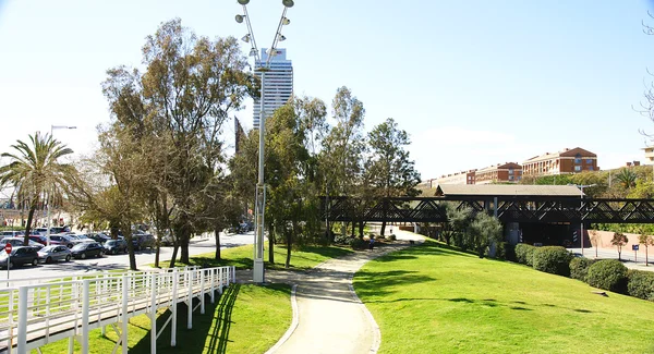 Jardín y puente de madera Nova Icaria —  Fotos de Stock