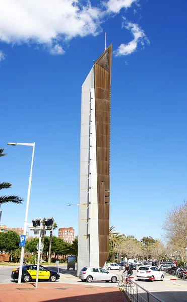 Lighting tower in the Olympic Village — Stock Photo, Image