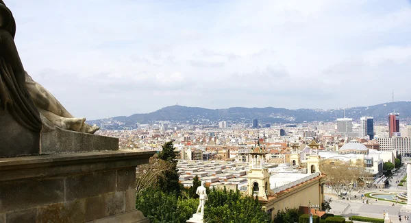 Pohled na barcelona montjuic — Stock fotografie