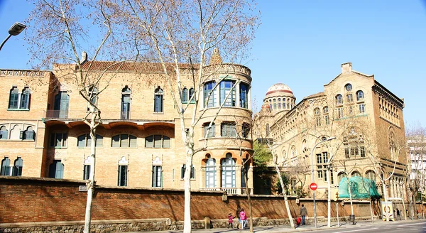 Katalansk modernistiska byggnader av komplexa sjukhuset sant Pau — Stockfoto