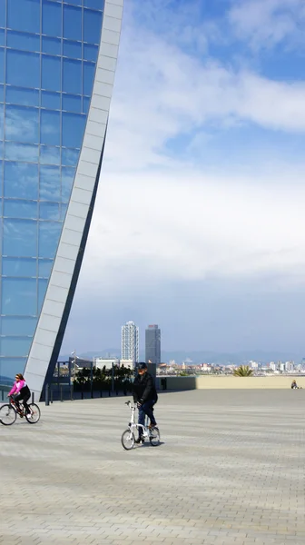 Sky line i barcelona — Stockfoto